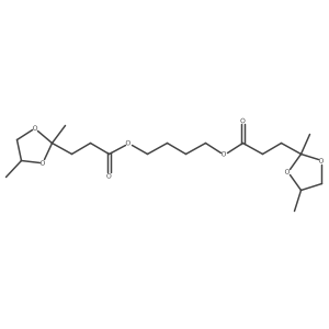 Butane-1,4-diyl bis(3-(2,4-dimethyl-1,3-dioxolan-2-yl)propanoate) Structure