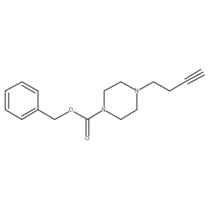 Benzyl 4-(but-3-yn-1-yl)piperazine-1-carboxylate结构式