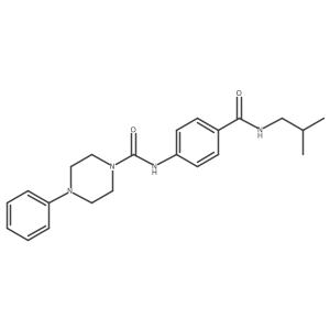 N-{4-[(2-methylpropyl)carbamoyl]phenyl}-4-phenylpiperazine-1-carboxamide Structure