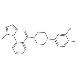 [4-(3,4-dichlorophenyl)piperazin-1-yl][2-(5-methyl-1H-tetrazol-1-yl)phenyl]methanone Structure
