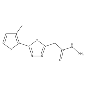2-[5-(3-Methylthiophen-2-yl)-1,3,4-oxadiazol-2-yl]acetohydrazide Structure