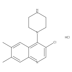 3-Chloro-6,7-dimethyl-4-(piperazin-1-yl)quinoline hydrochloride Structure