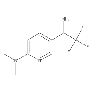 5-(1-amino-2,2,2-trifluoroethyl)-N,N-dimethylpyridin-2-amine Structure