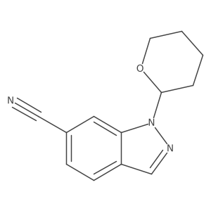 1-(Tetrahydro-2H-pyran-2-YL)-1H-indazole-6-carbonitrile结构式