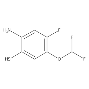 2-Amino-5-(difluoromethoxy)-4-fluorobenzenethiol Structure