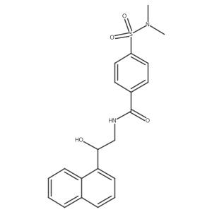 4-(N,N-dimethylsulfamoyl)-N-(2-hydroxy-2-(naphthalen-1-yl)ethyl)benzamide结构式