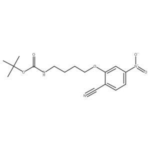 Tert-butyl 4-(2-cyano-5-nitrophenoxy)butylcarbamate Structure