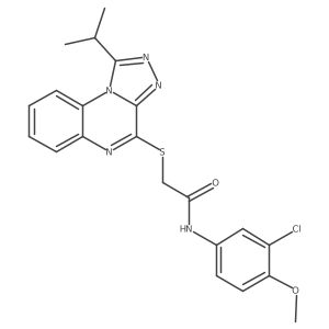 N-(3-chloro-4-methoxyphenyl)-2-((1-isopropyl-[1,2,4]triazolo[4,3-a]quinoxalin-4-yl)thio)acetamide结构式