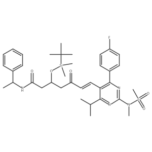 (R,E)-3-((tert-Butyldimethylsilyl)oxy)-7-(4-(4-fluorophenyl)-6-isopropyl-2-(N-methylmethylsulfonamido)pyrimidin-5-yl)-5-oxo-N-((R)-1-phenylethyl)hept-6-enamide结构式