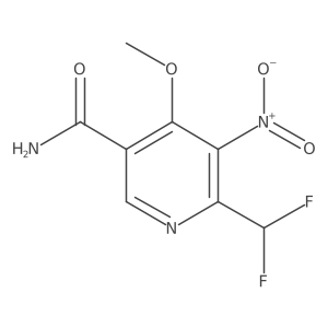 2-(Difluoromethyl)-4-methoxy-3-nitropyridine-5-carboxamide Structure