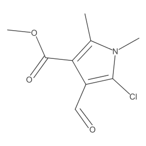 Methyl 5-chloro-4-formyl-1,2-dimethylpyrrole-3-carboxylate Structure
