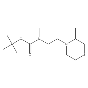 Tert-butyl methyl(2-(3-methylthiomorpholino)ethyl)carbamate Structure