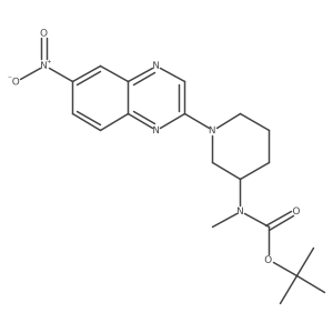 Tert-butyl methyl(1-(6-nitroquinoxalin-2-yl)piperidin-3-yl)carbamate Structure