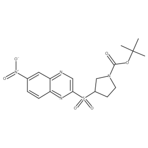 (R)-tert-butyl 3-((6-nitroquinoxalin-2-yl)sulfonyl)pyrrolidine-1-carboxylate Structure