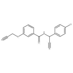 N-[(4-chlorophenyl)(cyano)methyl]-3-[(cyanomethyl)sulfanyl]benzamide Structure