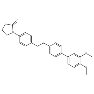 1-(4-(((6-(3,4-Dimethoxyphenyl)pyridazin-3-yl)thio)methyl)phenyl)pyrrolidin-2-one Structure