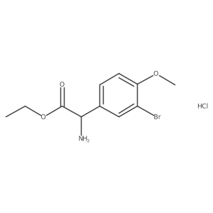 Ethyl 2-amino-2-(3-bromo-4-methoxyphenyl)acetate hydrochloride Structure