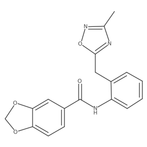 N-(2-((3-methyl-1,2,4-oxadiazol-5-yl)methyl)phenyl)benzo[d][1,3]dioxole-5-carboxamide结构式