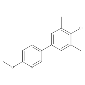 5-(4-Chloro-3,5-dimethyl-phenyl)-2-methoxy-pyridine Structure