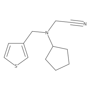 2-(Cyclopentyl(thiophen-3-ylmethyl)amino)acetonitrile结构式