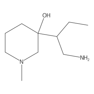 3-(1-Aminobutan-2-yl)-1-methylpiperidin-3-ol结构式