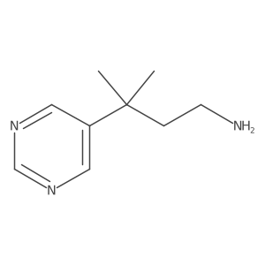 3-Methyl-3-(pyrimidin-5-yl)butan-1-amine Structure