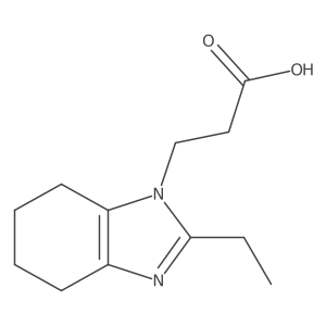 3-(2-ethyl-4,5,6,7-tetrahydro-1H-1,3-benzodiazol-1-yl)propanoic acid结构式