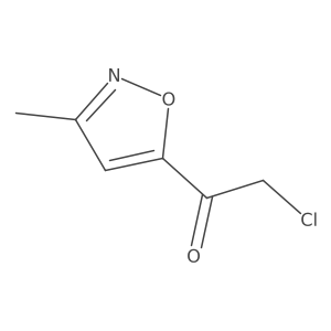 2-Chloro-1-(3-methyl-1,2-oxazol-5-yl)ethan-1-one结构式