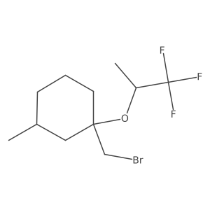 1-(Bromomethyl)-3-methyl-1-((1,1,1-trifluoropropan-2-yl)oxy)cyclohexane Structure