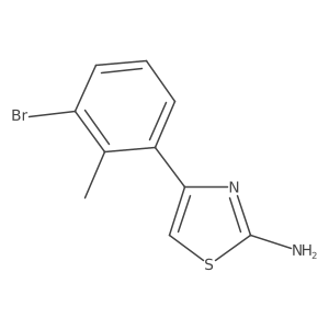 4-(3-Bromo-2-methylphenyl)-1,3-thiazol-2-amine结构式