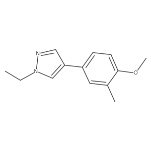 1-Ethyl-4-(4-methoxy-3-methylphenyl)-1H-pyrazole结构式