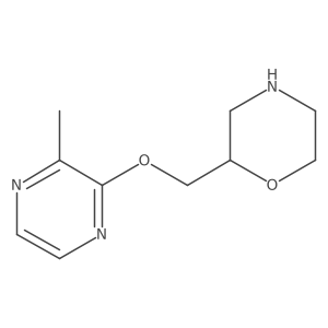 2-{[(3-Methylpyrazin-2-yl)oxy]methyl}morpholine结构式