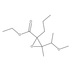 Ethyl 3-(1-methoxyethyl)-3-methyl-2-propyloxirane-2-carboxylate结构式
