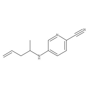 5-[(Pent-4-en-2-yl)amino]pyridine-2-carbonitrile结构式