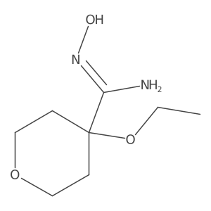 4-Ethoxy-N'-hydroxyoxane-4-carboximidamide Structure
