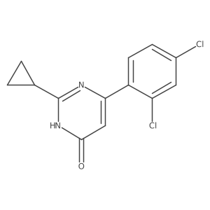 2-cyclopropyl-4-(2,4-dichlorophenyl)-1H-pyrimidin-6-one结构式