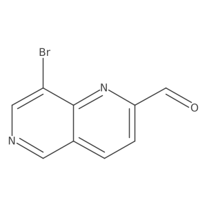 8-Bromo-1,6-naphthyridine-2-carbaldehyde结构式