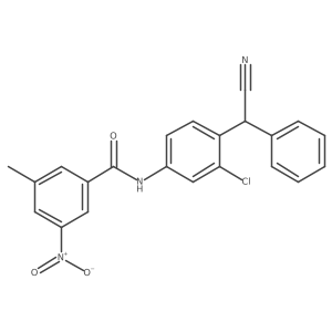 N-[3-Chloro-4-[cyano(phenyl)methyl]phenyl]-3-methyl-5-nitrobenzamide Structure