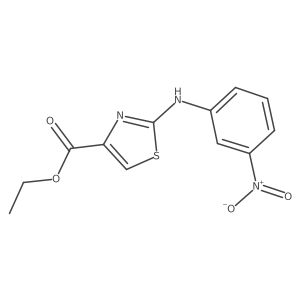 2-(3-Nitrophenylamino)-thiazole-4-carboxylic acid ethyl ester结构式
