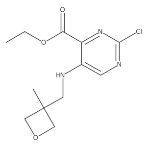 Ethyl 2-chloro-5-((3-methyloxetan-3-yl)methyl amino)pyrimidine-4-carboxylate Structure