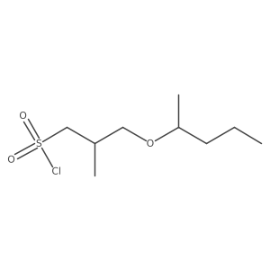 2-Methyl-3-(pentan-2-yloxy)propane-1-sulfonyl chloride Structure