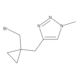4-{[1-(bromomethyl)cyclopropyl]methyl}-1-methyl-1H-1,2,3-triazole Structure