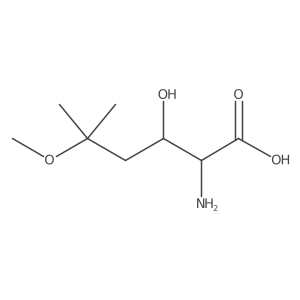 2-Amino-3-hydroxy-5-methoxy-5-methylhexanoic acid结构式