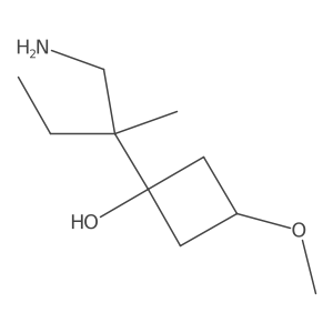 1-(1-Amino-2-methylbutan-2-yl)-3-methoxycyclobutan-1-ol Structure
