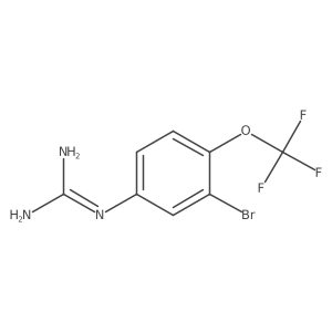 1-[3-Bromo-4-(trifluoromethoxy)phenyl]guanidine结构式