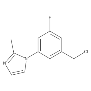 1H-Imidazole, 1-[3-(chloromethyl)-5-fluorophenyl]-2-methyl- Structure