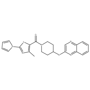 (4-methyl-2-(1H-pyrrol-1-yl)thiazol-5-yl)(4-(quinoxalin-2-yloxy)piperidin-1-yl)methanone Structure