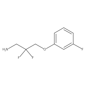 2,2-Difluoro-3-(3-fluorophenoxy)propan-1-amine结构式