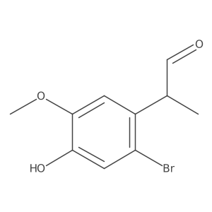 2-(2-Bromo-4-hydroxy-5-methoxyphenyl)propanal Structure