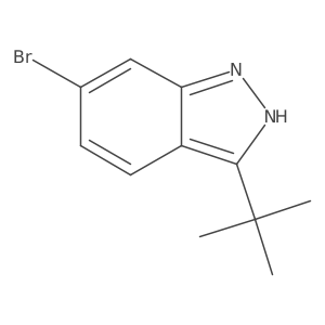 6-bromo-3-tert-butyl-1H-indazole结构式